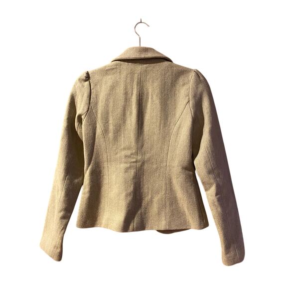 Old Navy Blazer Vintage Wool Blend Herringbone Beaded Lapel Sage Green small - Picture 2 of 5